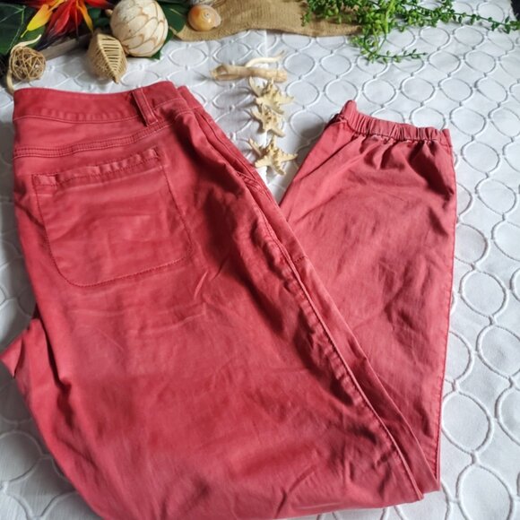Cabi I Hutton Nantucket Red Jogger Pants Sz 8 - Picture 11 of 15